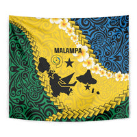 Malampa Province Tapestry Vanuatu Map - Plumeria Flag Color LT14 - Polynesian Pride