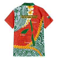 Penama Province Family Matching Mermaid Dress and Hawaiian Shirt Vanuatu Map - Plumeria Flag Color LT14 - Polynesian Pride