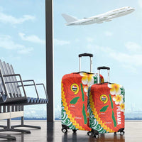 Penama Province Luggage Cover Vanuatu Map - Plumeria Flag Color