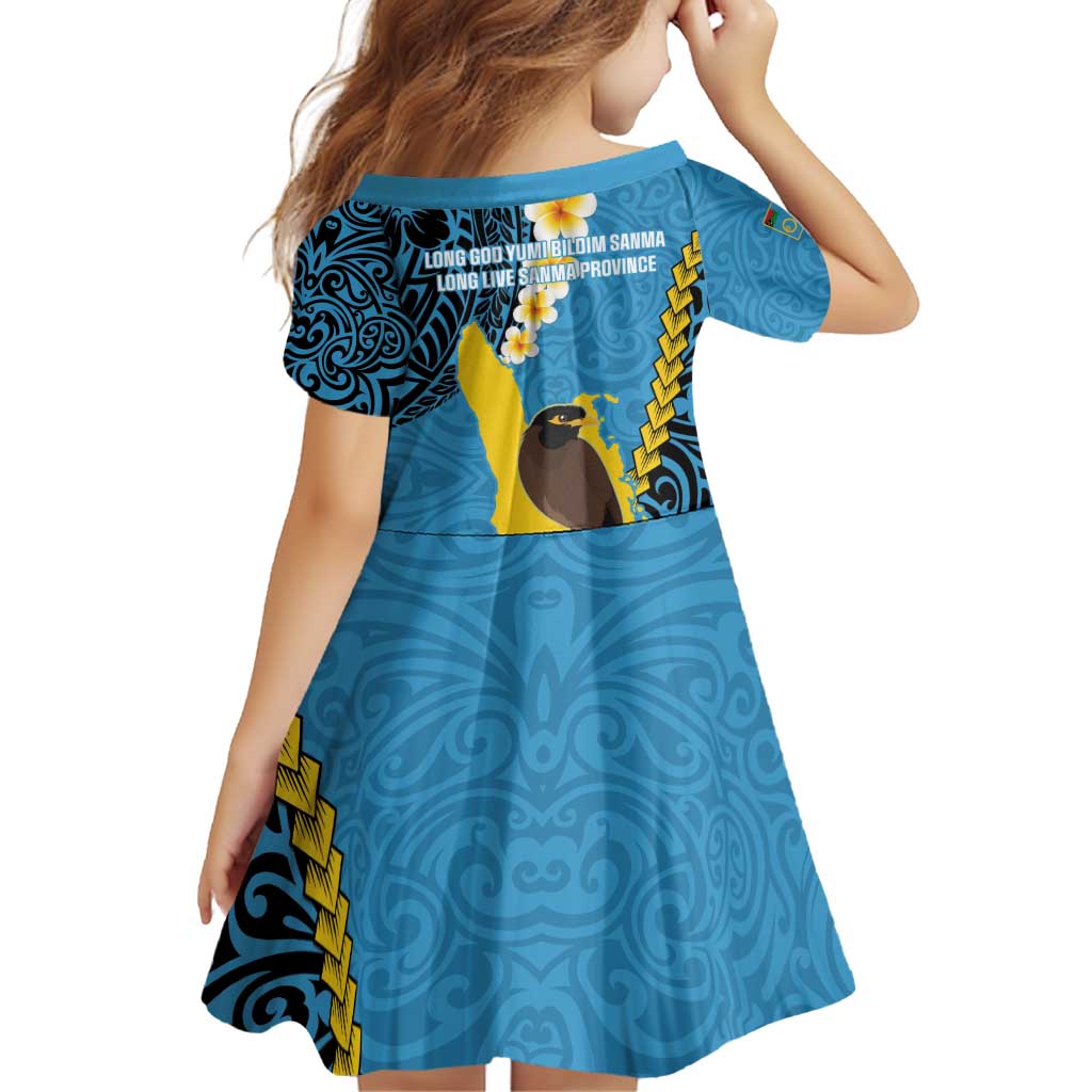 Sanma Province Family Matching Puletasi and Hawaiian Shirt Vanuatu Pattern Myna Bird - Plumeria Flag Color LT14 - Polynesian Pride
