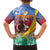 Shefa Province Kid Hawaiian Shirt Vanuatu Pattern Map - Plumeria Flag Color