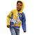Torba Province Kid Hoodie Vanuatu Pattern Crocodile - Plumeria Flag Color