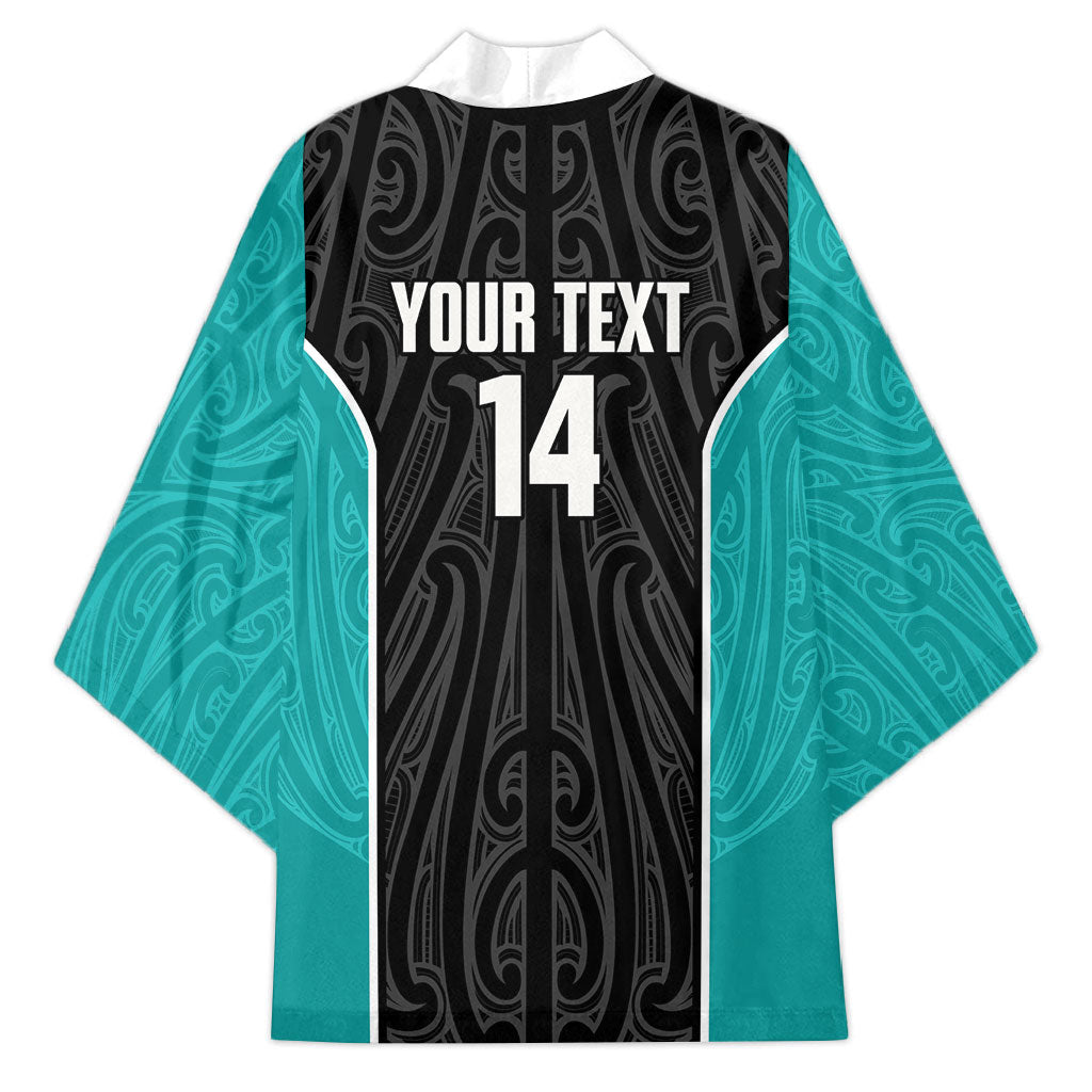 Custom New Zealand Stingray Oztag Kimono Tag Rugby Maori Pattern Black Version LT14 - Polynesian Pride
