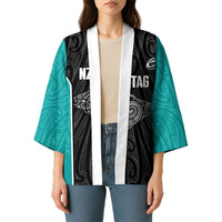 Custom New Zealand Stingray Oztag Kimono Tag Rugby Maori Pattern Black Version LT14 - Polynesian Pride