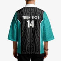 Custom New Zealand Stingray Oztag Kimono Tag Rugby Maori Pattern Black Version LT14 - Polynesian Pride