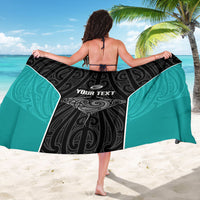 Custom New Zealand Stingray Oztag Sarong Tag Rugby Maori Pattern Black Version LT14 - Polynesian Pride