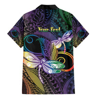 Personalized Polynesian Memorial Family Matching Mermaid Dress and Hawaiian Shirt Dragonflies Appear When Angels Are Near LT14 - Polynesian Pride