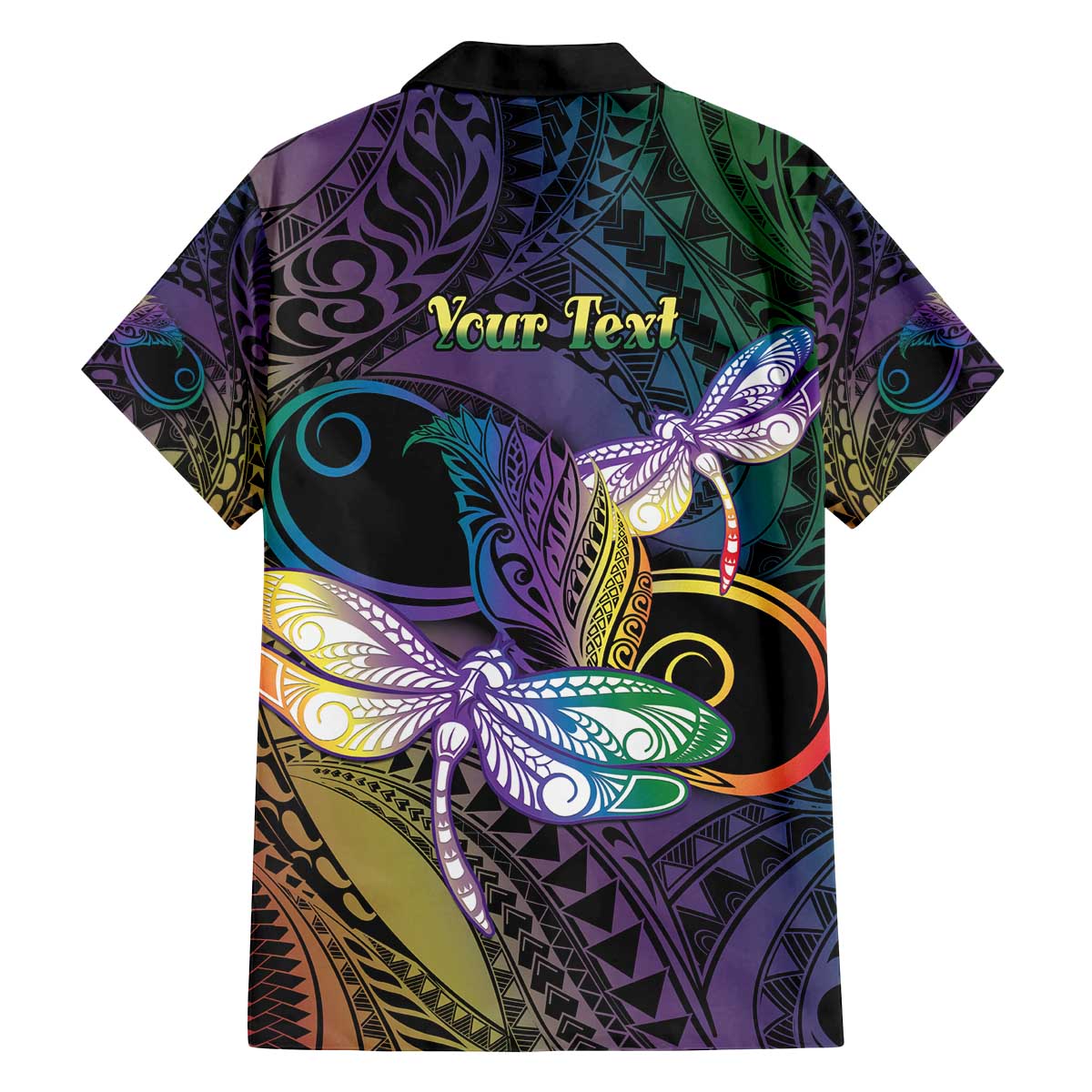 Personalized Polynesian Memorial Family Matching Off The Shoulder Long Sleeve Dress and Hawaiian Shirt Dragonflies Appear When Angels Are Near LT14 - Polynesian Pride
