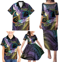 Personalized Polynesian Memorial Family Matching Puletasi and Hawaiian Shirt Dragonflies Appear When Angels Are Near LT14 - Polynesian Pride