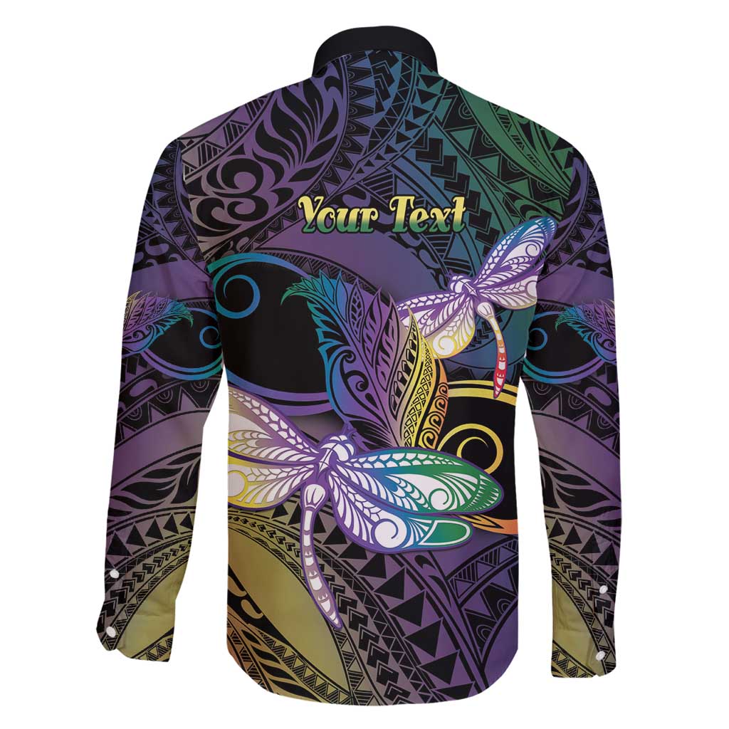 Personalized Polynesian Memorial Family Matching Puletasi and Hawaiian Shirt Dragonflies Appear When Angels Are Near LT14 - Polynesian Pride