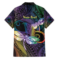 Personalized Polynesian Memorial Family Matching Summer Maxi Dress and Hawaiian Shirt Dragonflies Appear When Angels Are Near LT14 - Polynesian Pride