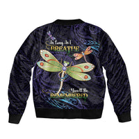 As Long As I Breathe You'll Be Remembered Bomber Jacket Dragonflies Memorial - Polynesian Pattern LT14 - Polynesian Pride