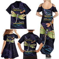 As Long As I Breathe You'll Be Remembered Family Matching Summer Maxi Dress and Hawaiian Shirt Dragonflies Memorial - Polynesian Pattern LT14 - Polynesian Pride