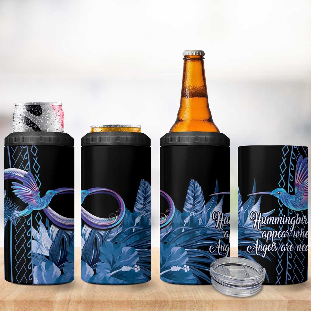 Polynesian Memorial 4 in 1 Can Cooler Tumbler Hummingbirds Appear When Angels Are Near LT14 - Polynesian Pride