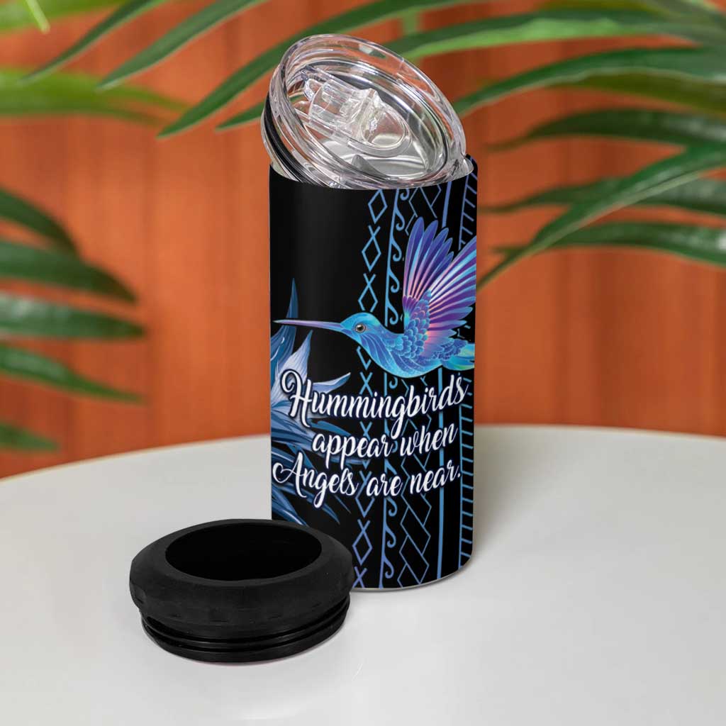 Polynesian Memorial 4 in 1 Can Cooler Tumbler Hummingbirds Appear When Angels Are Near LT14 - Polynesian Pride