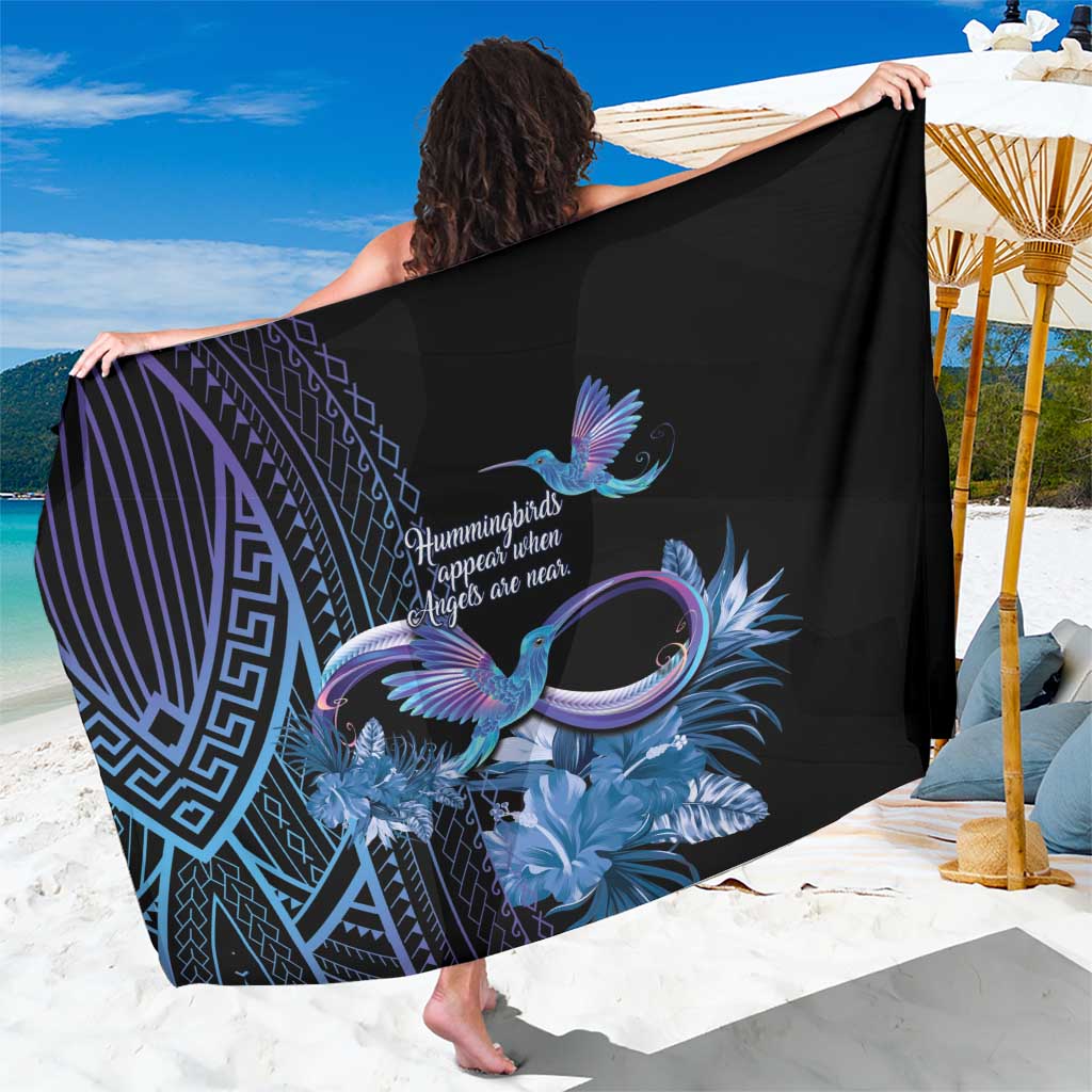 Polynesian Memorial Sarong Hummingbirds Appear When Angels Are Near LT14