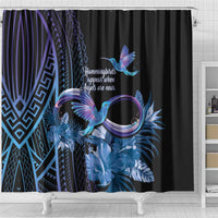 Polynesian Memorial Shower Curtain Hummingbirds Appear When Angels Are Near LT14