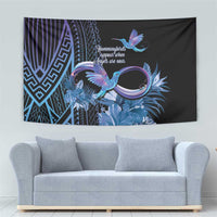 Polynesian Memorial Tapestry Hummingbirds Appear When Angels Are Near LT14 - Polynesian Pride