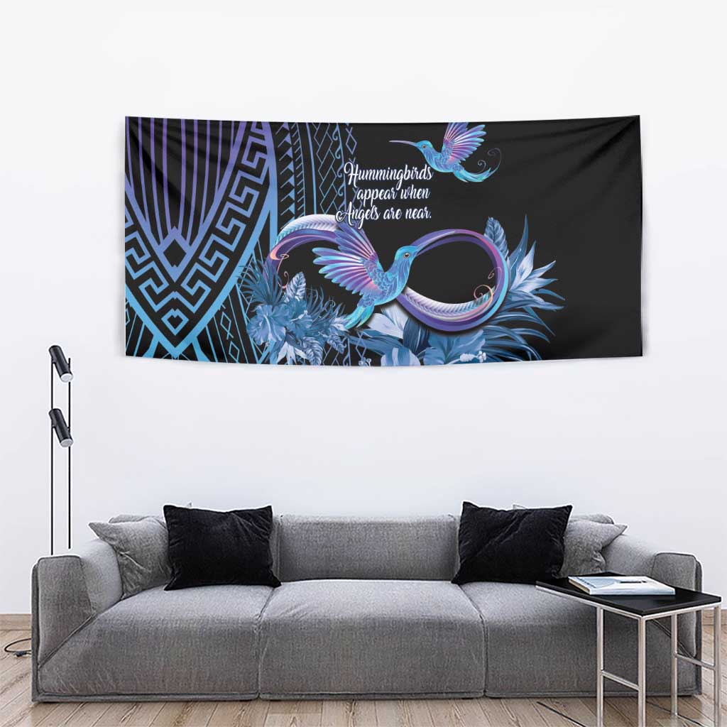 Polynesian Memorial Tapestry Hummingbirds Appear When Angels Are Near LT14 - Polynesian Pride