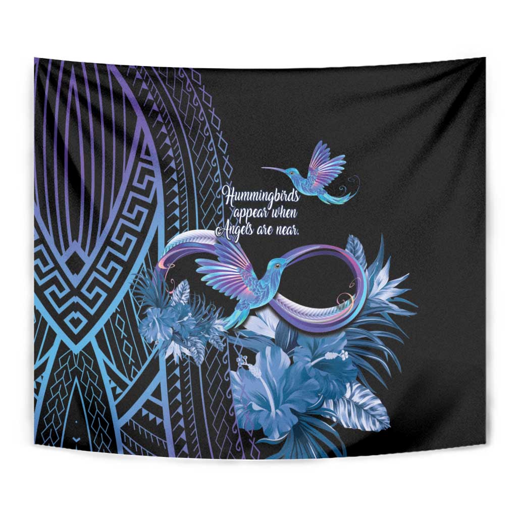 Polynesian Memorial Tapestry Hummingbirds Appear When Angels Are Near LT14 - Polynesian Pride