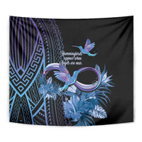 Polynesian Memorial Tapestry Hummingbirds Appear When Angels Are Near LT14 - Polynesian Pride