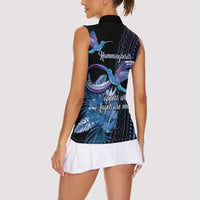 Polynesian Memorial Women Sleeveless Polo Shirt Hummingbirds Appear When Angels Are Near LT14 - Polynesian Pride