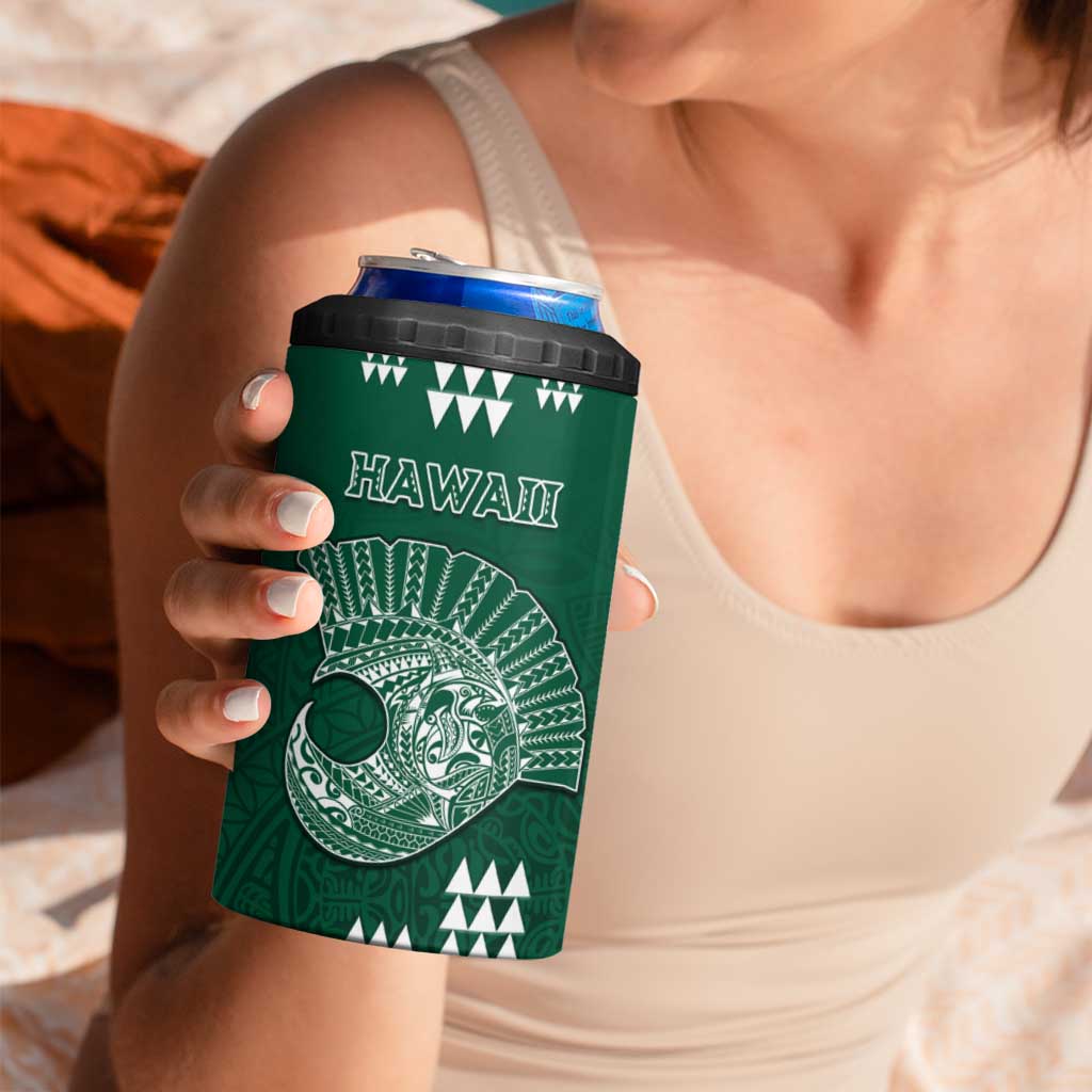 Hawaii Football 4 in 1 Can Cooler Tumbler Kakau Rainbow Warriors Helmet LT14 - Polynesian Pride