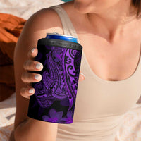 Purple Polynesia Shark Tattoo 4 in 1 Can Cooler Tumbler With Polynesian Plumeria LT14 - Polynesian Pride