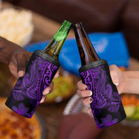 Purple Polynesia Shark Tattoo 4 in 1 Can Cooler Tumbler With Polynesian Plumeria LT14 - Polynesian Pride