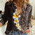 Brown Polynesia Women Casual Shirt Plumeria Tropical Leaves With Galaxy Polynesian Art LT14 Female Brown - Polynesian Pride
