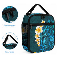 Turquoise Tropical Plumeria With Galaxy Polynesian Art Lunch Bag