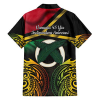 Vanuatu 1980 Family Matching Short Sleeve Bodycon Dress and Hawaiian Shirt Hapi 45 Yia Indipendens Anivesari LT14 - Polynesian Pride