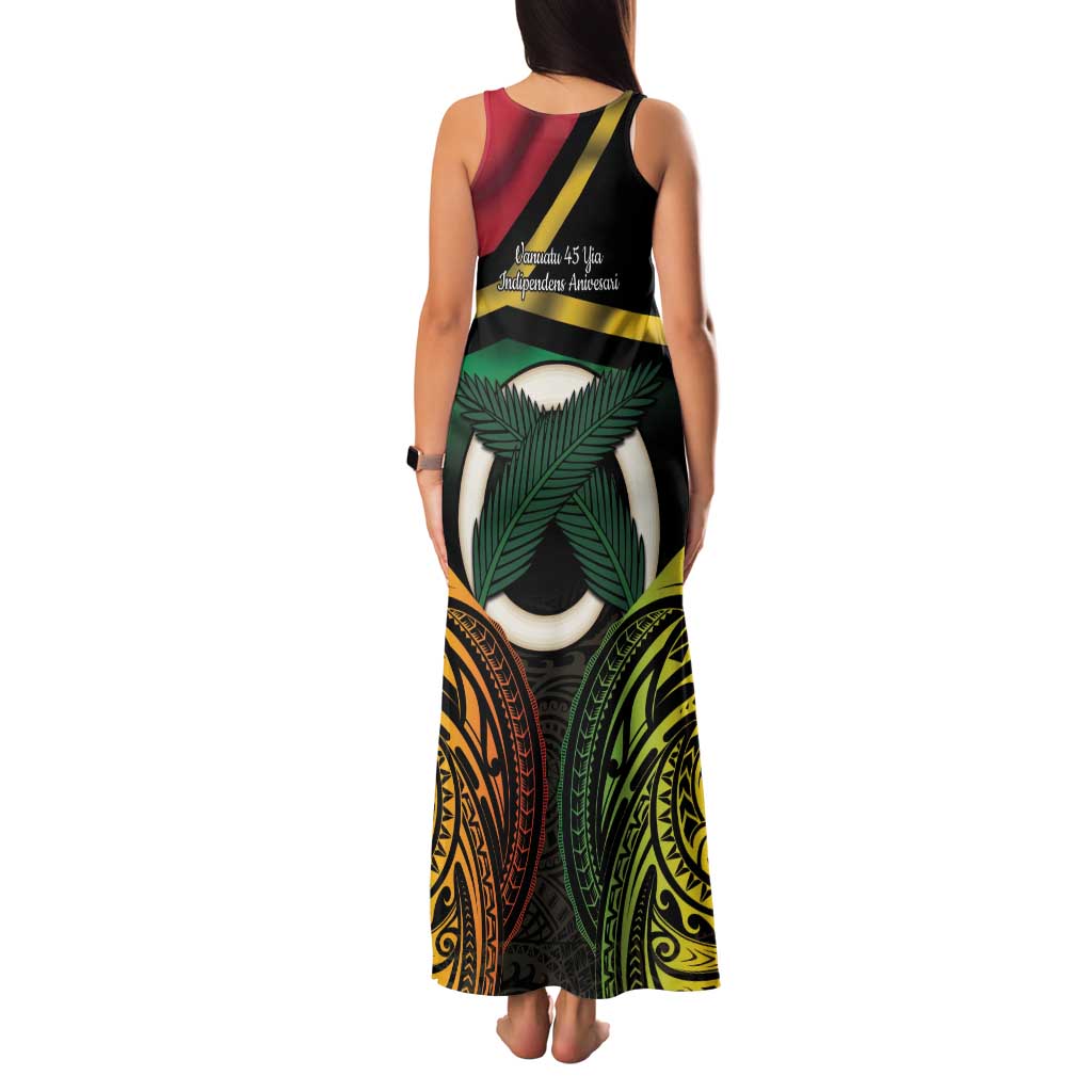 Vanuatu 1980 Family Matching Tank Maxi Dress and Hawaiian Shirt Hapi 45 Yia Indipendens Anivesari LT14 - Polynesian Pride