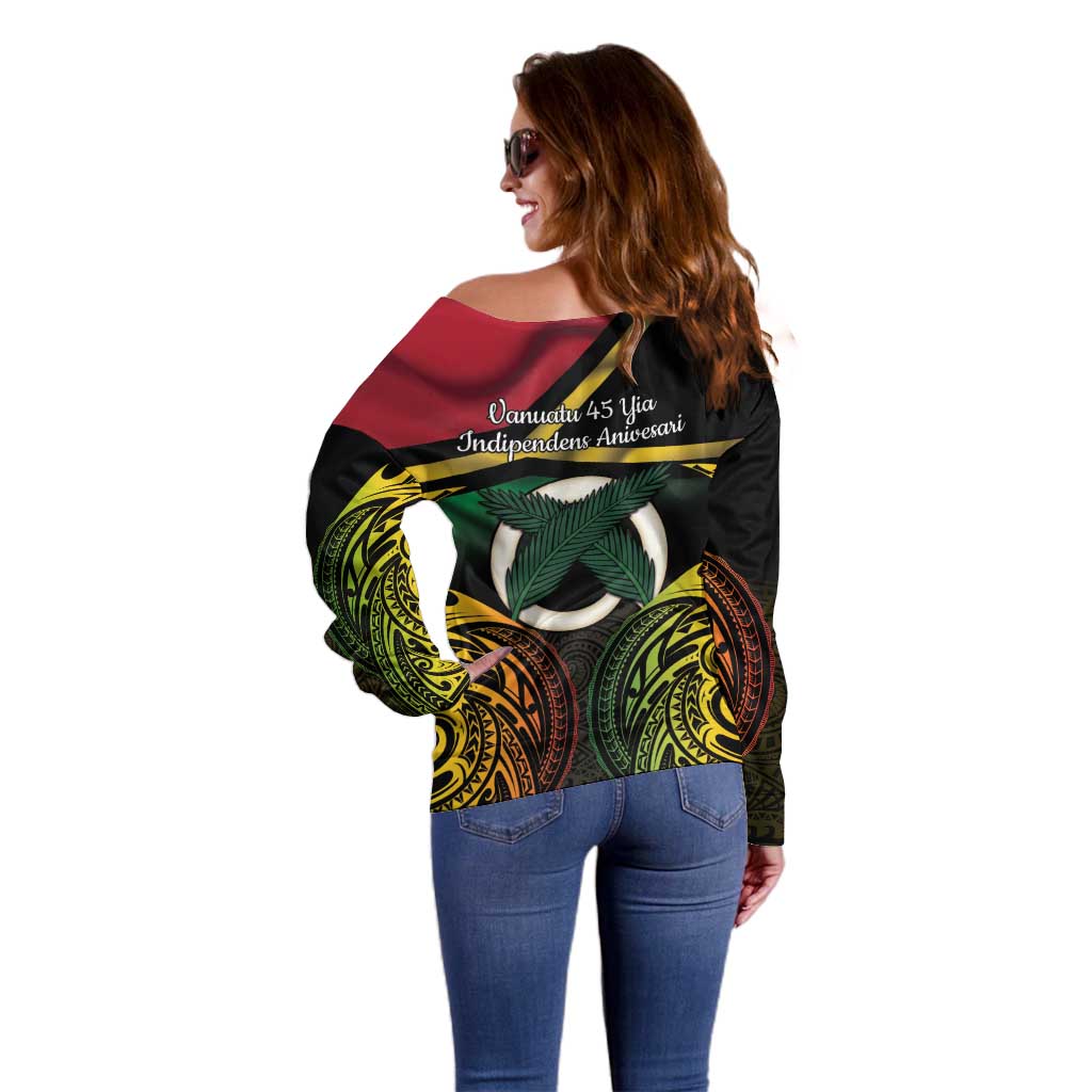 Vanuatu 1980 Off Shoulder Sweater Hapi 45 Yia Indipendens Anivesari