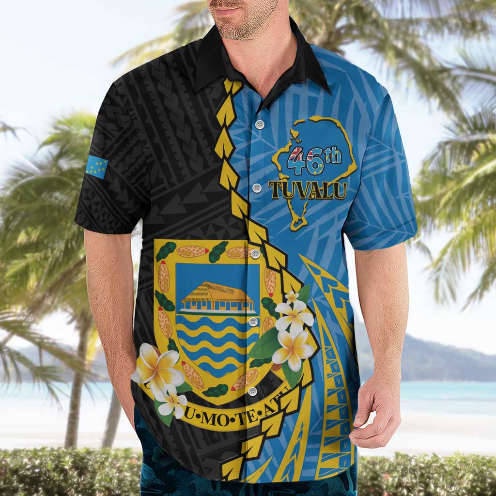 Tuvalu Independence Day Hawaiian Shirt Manuia te tutokotasi o Tuvaluan Dolphin Tattoo