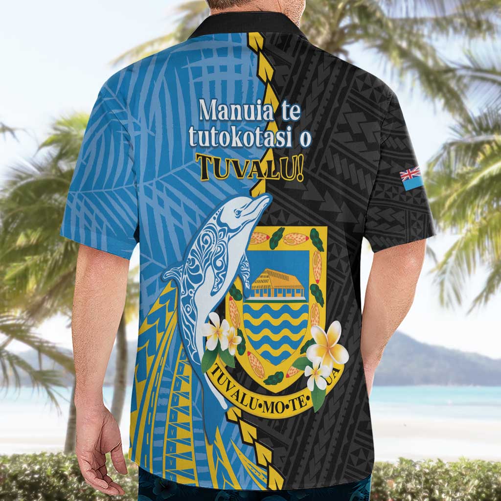 Tuvalu Independence Day Hawaiian Shirt Manuia te tutokotasi o Tuvaluan Dolphin Tattoo