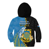 Tuvalu Independence Day Kid Hoodie Manuia te tutokotasi o Tuvaluan Dolphin Tattoo LT14 - Polynesian Pride