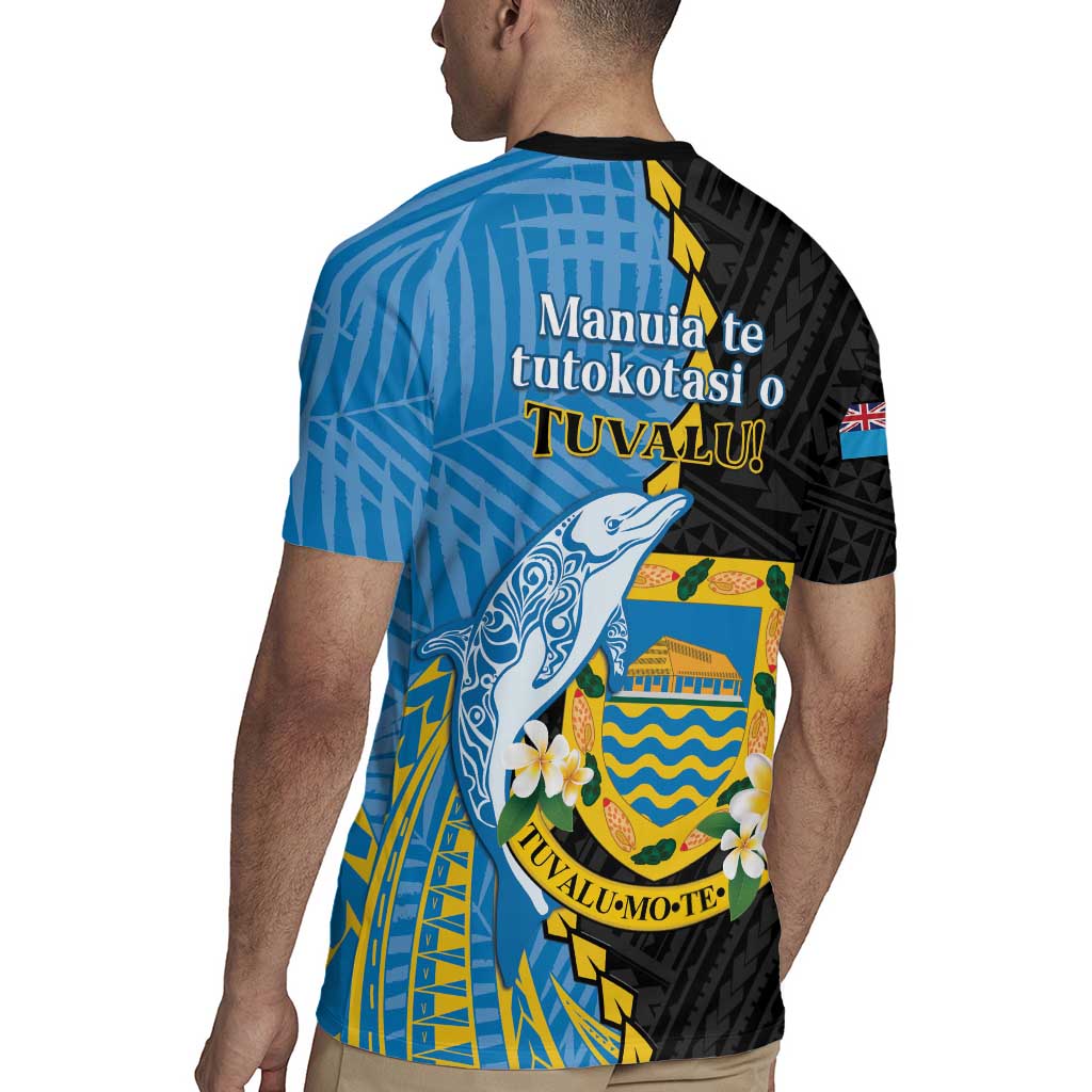 Tuvalu Independence Day Rugby Jersey Manuia te tutokotasi o Tuvaluan Dolphin Tattoo