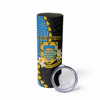 Tuvalu Independence Day Skinny Tumbler Manuia te tutokotasi o Tuvaluan Dolphin Tattoo LT14 - Polynesian Pride