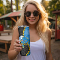Tuvalu Independence Day Skinny Tumbler Manuia te tutokotasi o Tuvaluan Dolphin Tattoo LT14 - Polynesian Pride