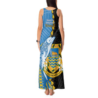 Tuvalu Independence Day Tank Maxi Dress Manuia te tutokotasi o Tuvaluan Dolphin Tattoo LT14 - Polynesian Pride