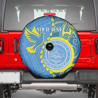 Personalised Palau Independence Day Spare Tire Cover Belau Coat Of Arms Polynesian Curve Style LT14 - Polynesian Pride