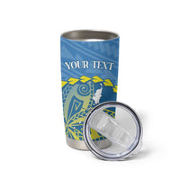 Personalised Palau Independence Day Tumbler Cup Belau Coat Of Arms Polynesian Curve Style LT14 - Polynesian Pride