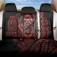 Aotearoa Iwi Ngapuhi Back Car Seat Cover NZ Maori Humpback Whale Taniko Motifs LT14 One Size Red - Polynesian Pride