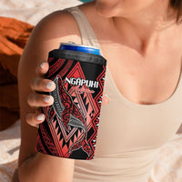 Aotearoa Iwi Ngapuhi Personalised 4 in 1 Can Cooler Tumbler NZ Maori Humpback Whale Taniko Motifs LT14 - Polynesian Pride