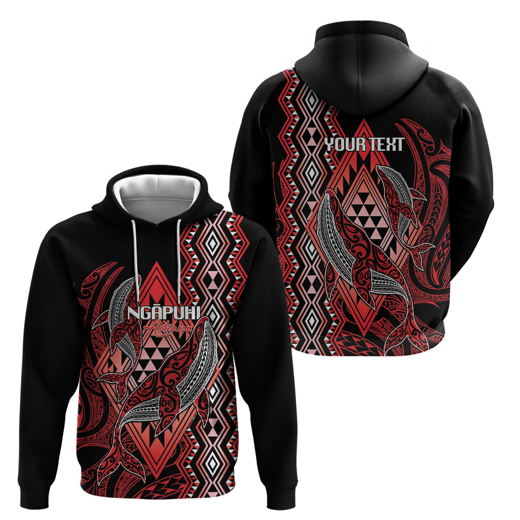 Aotearoa Iwi Ngapuhi Personalised Hoodie NZ Maori Humpback Whale Taniko Motifs LT14 - Polynesian Pride