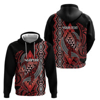 Aotearoa Iwi Ngapuhi Personalised Hoodie NZ Maori Humpback Whale Taniko Motifs LT14 - Polynesian Pride