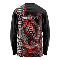 Aotearoa Iwi Ngapuhi Personalised Long Sleeve Shirt NZ Maori Humpback Whale Taniko Motifs LT14 - Polynesian Pride
