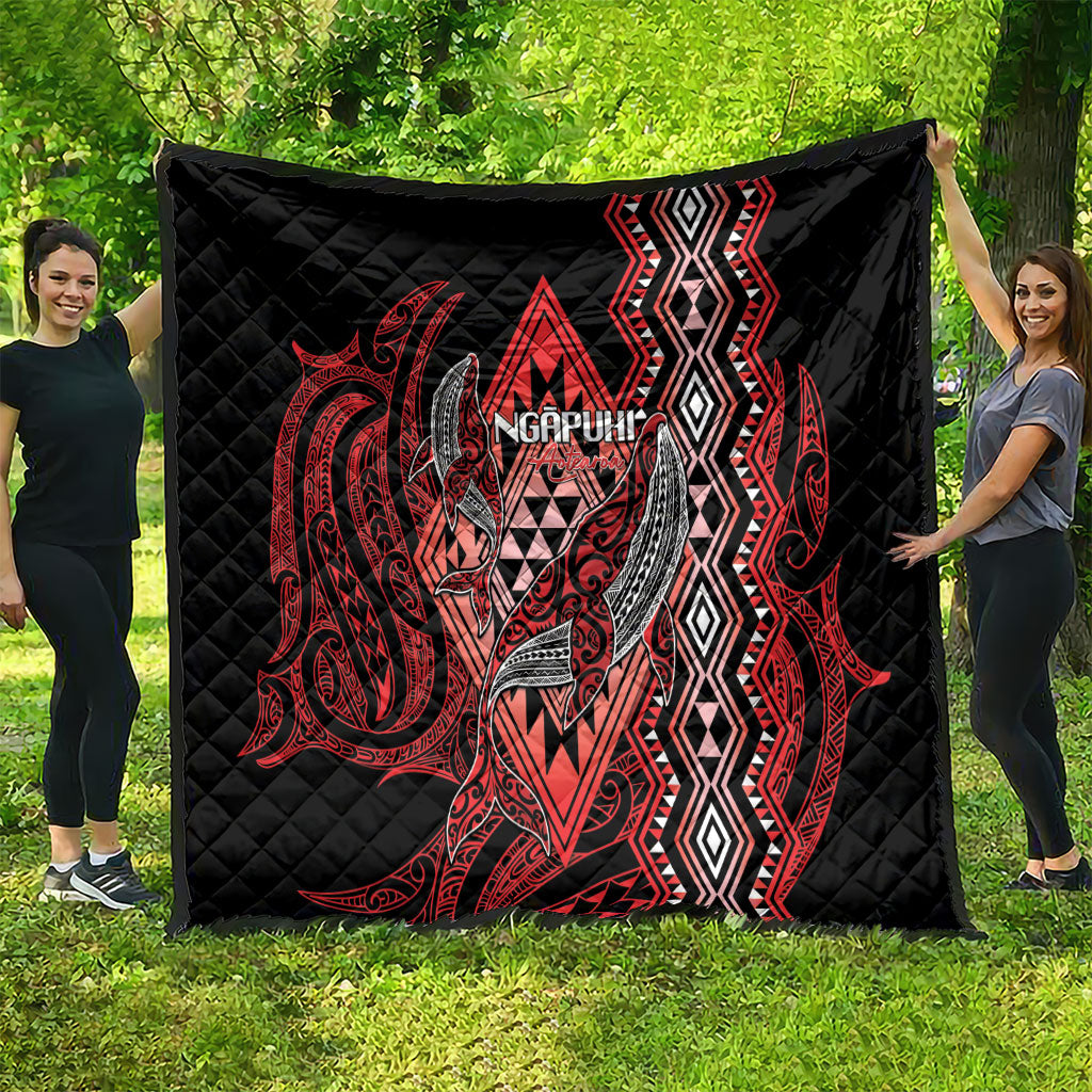 Aotearoa Iwi Ngapuhi Quilt NZ Maori Humpback Whale Taniko Motifs LT14 - Polynesian Pride
