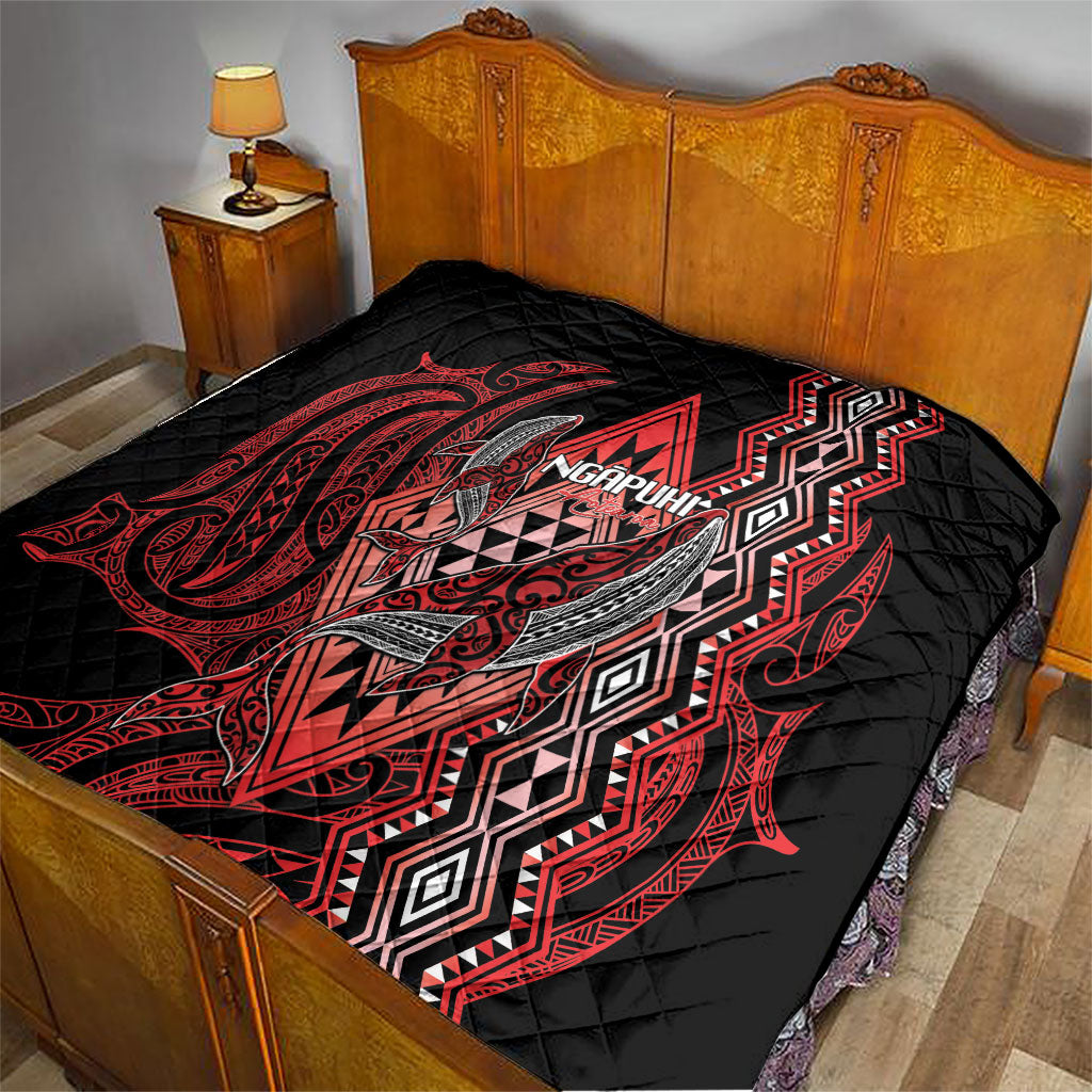 Aotearoa Iwi Ngapuhi Quilt NZ Maori Humpback Whale Taniko Motifs LT14 - Polynesian Pride